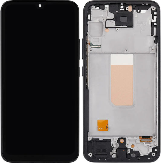 Lcd Asamblare cu Ramă Samsung Galaxy A34 5g A346 2023 Aftermarket Incell Grafit
