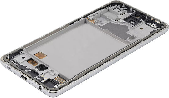 Oled Assembly Frame Samsung Galaxy A72 A725 2021 Aftermarket Plus Awesome White