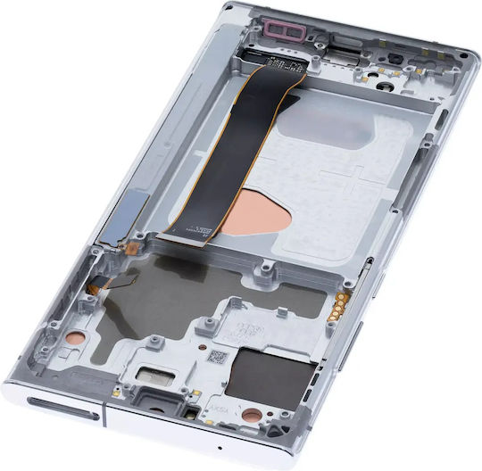Oled Асембли Рамка Samsung Galaxy Note 20 Ultra 5g Service Pack Мистик Бял