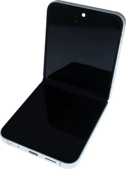 Innen-OLED-Baugruppe mit Rahmen Samsung Galaxy Z Flip 7 Fe 5G Service Pack Weiß