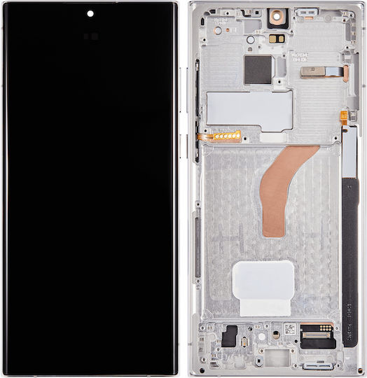 Oled Assembly Frame Samsung Galaxy S22 Ultra 5g Service Pack Phantom White