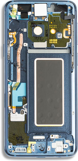 Oled Ersatzbildschirm mit Rahmen Samsung Galaxy S9 Service Pack Korallenblau