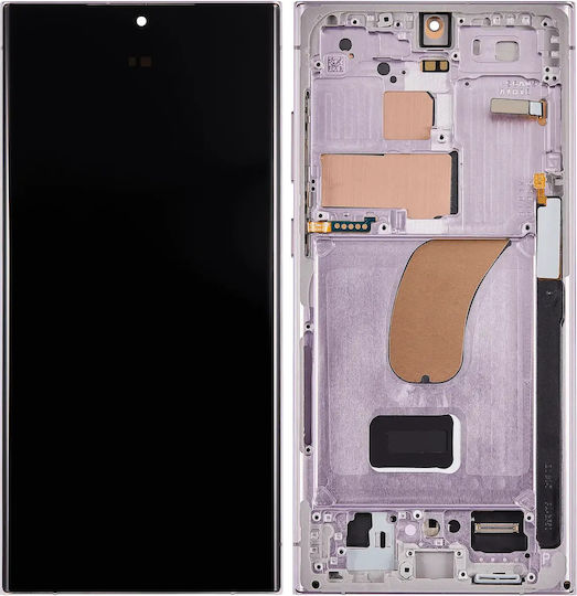 OLED Асембли Рамка Samsung Galaxy S23 Ultra US & International Aftermarket Plus 120Hz Лавандов