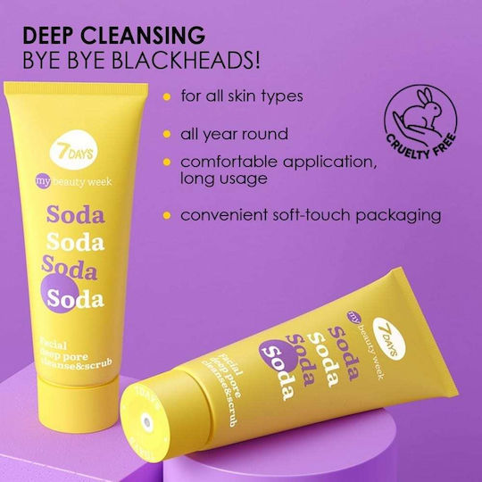 7DAYS MB Soda Deep Pore Cleanse Cremă Pentru Scrub Față 80ml