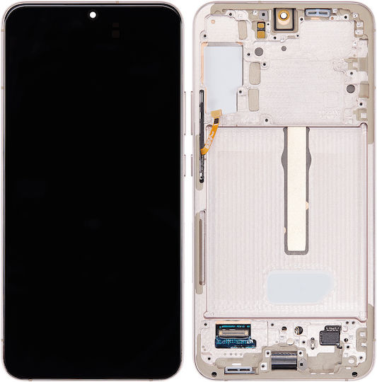 Oled Ersatzbildschirm mit Rahmen Samsung Galaxy S22 Plus 5G Service Pack Rosa Gold
