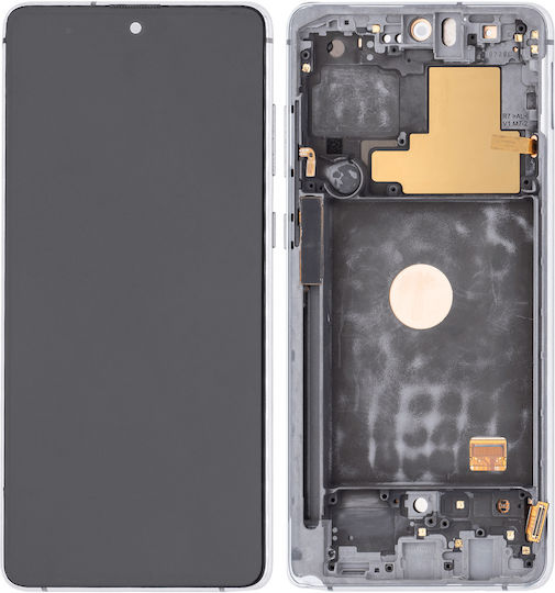 Oled Assembly Frame Samsung Galaxy Note 10 Lite Aftermarket Plus Aura Glow Silver