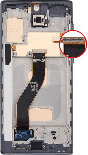 Lcd Assembly Frame Without Fingerprint Sensor Samsung Galaxy Note 10 Us & International Aftermarket Incell Aura Black