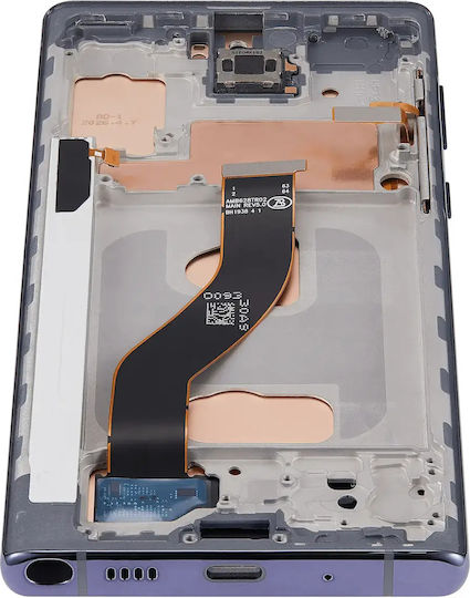 Lcd Assembly Frame Without Fingerprint Sensor Samsung Galaxy Note 10 Us & International Aftermarket Incell Aura Black