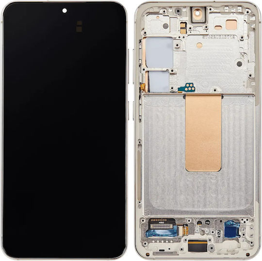 Oled Assembly Frame Samsung Galaxy S23 5g Us & International Aftermarket Plus Cream