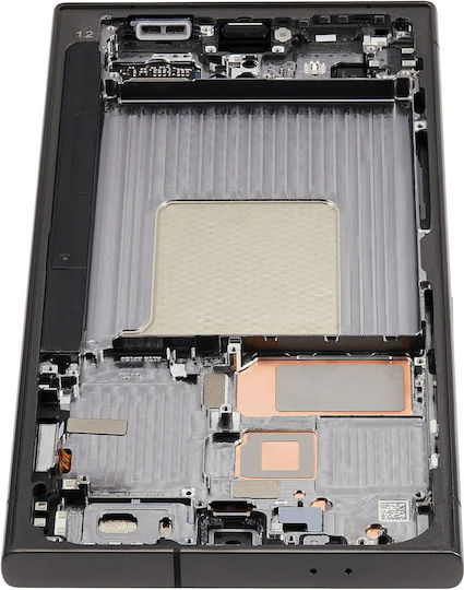 OLED Ersatzbildschirm mit Rahmen Samsung Galaxy S24 Ultra Service Pack Titanium Schwarz