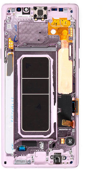 OLED модул с рамка Samsung Galaxy Note 9 aftermarket plus лавандово лилав