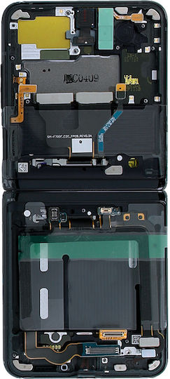 Inner OLED Assembly Rahmen Samsung Galaxy Z Flip 4g F700 Service Pack Spiegel Schwarz