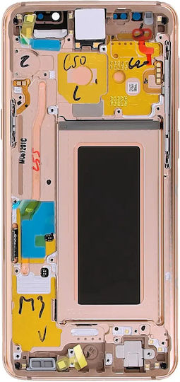 OLED Ersatzbildschirm mit Rahmen Samsung Galaxy S9 Service Pack Sunrise Gold