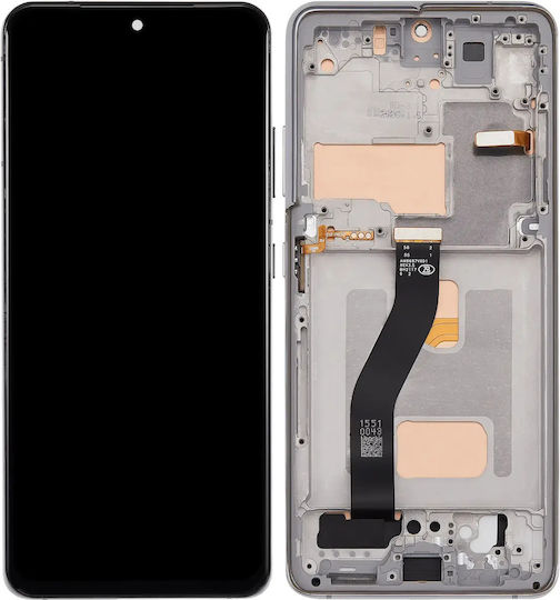 Lcd Assembly Frame Without Fingerprint Sensor Samsung Galaxy S21 Ultra Us & International Aftermarket Incell Phantom Silver