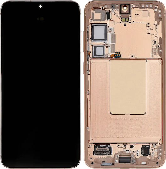 OLED Ersatzbildschirmrahmen Samsung Galaxy S24 Plus 5G US & Internationale Version Service Pack Sandstein-Orange