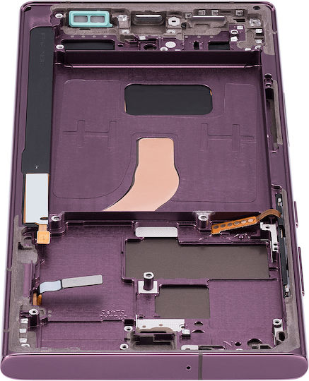 OLED Ersatzbildschirmrahmen Samsung Galaxy S22 Ultra 5G Service Pack Burgunder