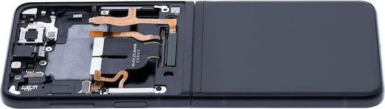 Вътрешен OLED модул с рамка съвместим Samsung Galaxy Z Flip 3 5G US и International Aftermarket Plus Phantom Black