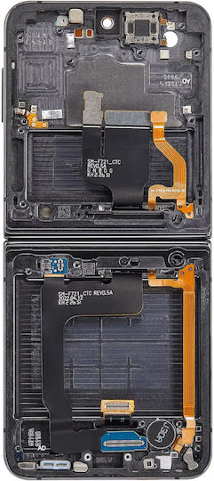 Inner Oled Assembly Frame Compatible Samsung Galaxy Z Flip 4 5g F721 Us & International Version Aftermarket Plus Graphite