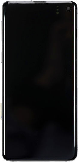 OLED Ersatzbildschirm mit Rahmen Samsung Galaxy S10 Service Pack Prisma Grün