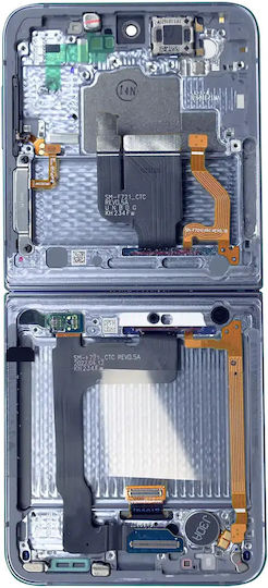 Ansamblu intern OLED cu ramă Samsung Galaxy Z Flip 4 5G US & International Service Pack Albastru