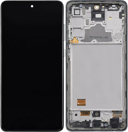 Oled Asamblare cu ramă Samsung Galaxy A72 A725 2021 Aftermarket Plus Awesome Negru