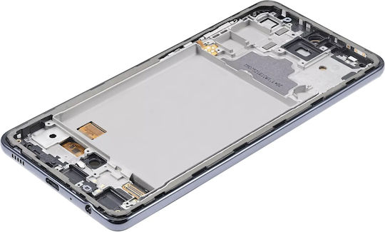 Oled Asamblare cu ramă Samsung Galaxy A72 A725 2021 Aftermarket Plus Awesome Negru