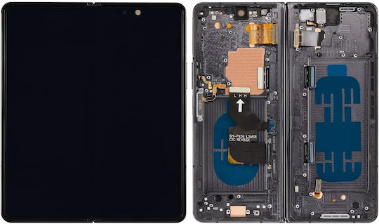 Inner Oled Assembly Frame Samsung Galaxy Z Fold 4 5g Us & International Service Pack Phantom Black
