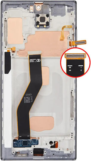 Lcd Asamblare cu ramă fără senzor de amprentă Samsung Galaxy Note 10 Plus aftermarket Plus Incell Aura Negru