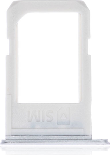 Sim Card Tray Samsung Galaxy S6 Edge Plus White Pearl Silver