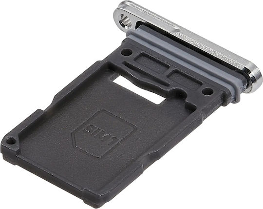Single SIM-Kartenhalter Samsung Galaxy S25 Ultra Titan Weiß Silber
