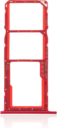 Dual Sim Card Tray Huawei Y7 2019 Coral Red
