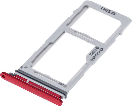 Dual Sim Kartenhalter Samsung Galaxy S10 S10 Plus Karmesinrot