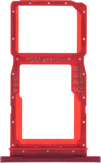 Sim Card Tray Huawei Y9s Red