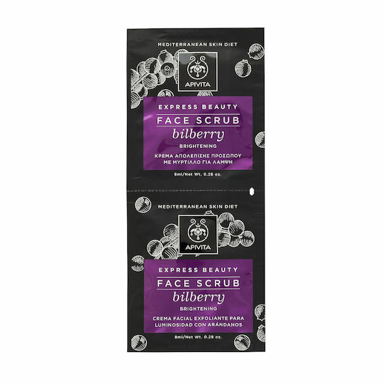 Apivita Express Beauty Cremă Pentru Scrub Față 2 x 8ml