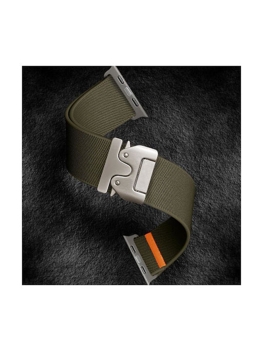 Apple Watch 42 44 45 46 49mm Xdfind Αλεξίπτωτο Λουράκι Ελαστικό Νάιλον Χαρακτηριστικό Πράσινο