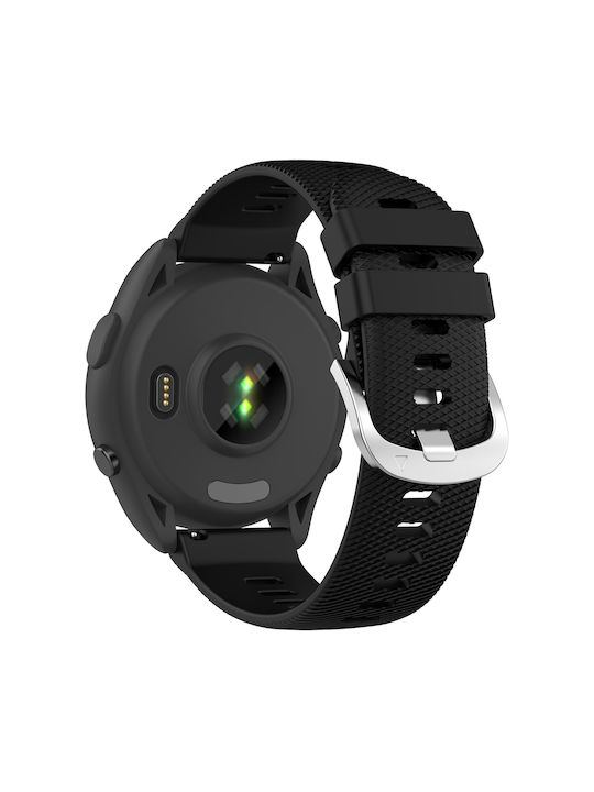 Каишка Garmin Forerunner 255 265 Vivoactive 4/venu 2 22mm Силиконова Релефна Черна Каишка Garmin Forerunner 255 265 Vivoactive 4/venu 2 22mm Силиконова Релефна Черна