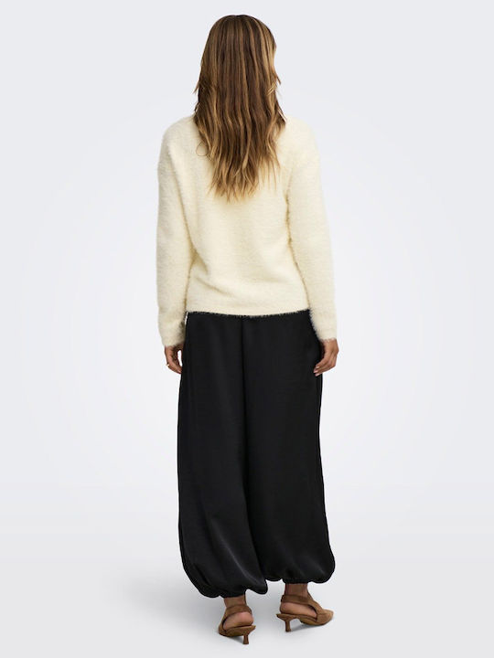 Damen Langärmeliges Pullover Weiß
