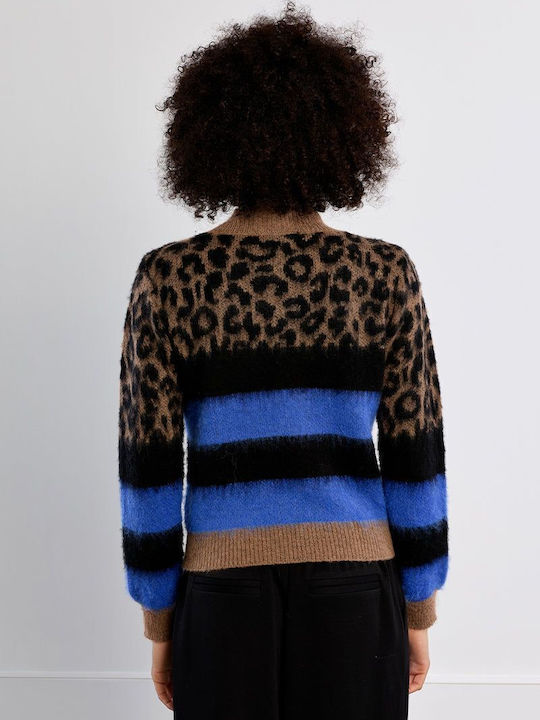 Women's Sweater Animal Print Brown