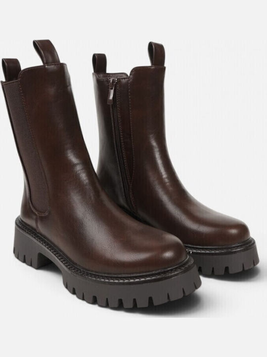 Damen Chelsea-Stiefel Braun