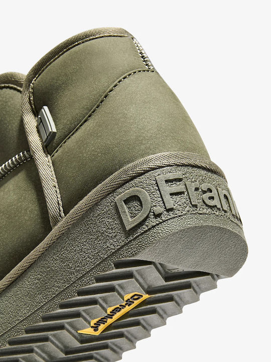 Nordic Low Stiefeletten Damen mit Pelz Khaki