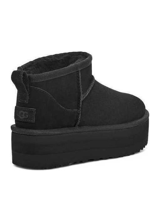 Classic Ultra Mini Platform Suede Women's Ankle Boots Brown