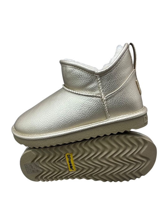 Nordic Damen Stiefeletten mit Pelz Gold DFSH426006-Light
