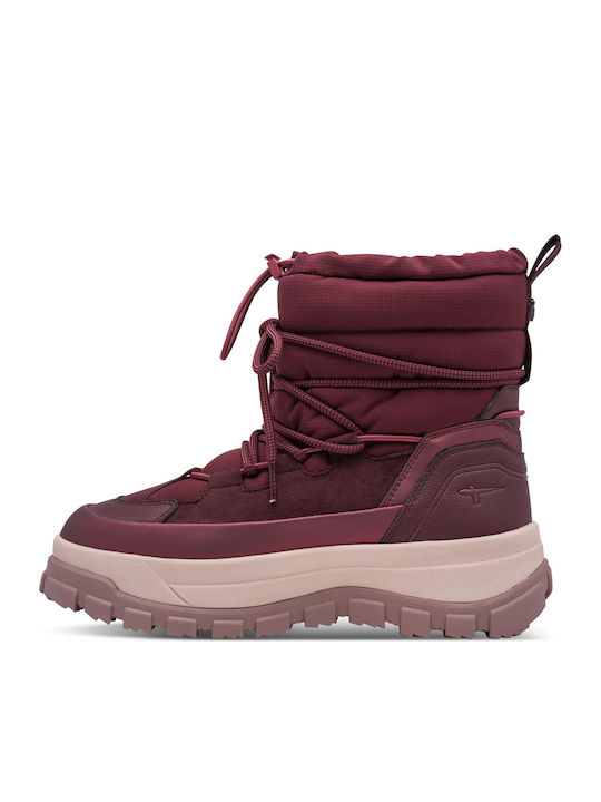 Ghete Dama cu Toc Mediu Burgundy