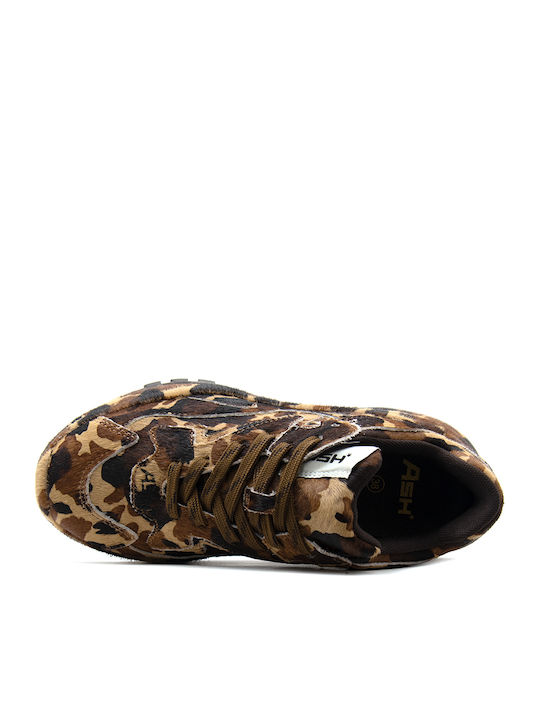 Addict Bis Women's Chunky Sneakers Brown Black Beige