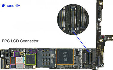 Lcd Fpc Connector Iphone 5 5c J5 28 Pin