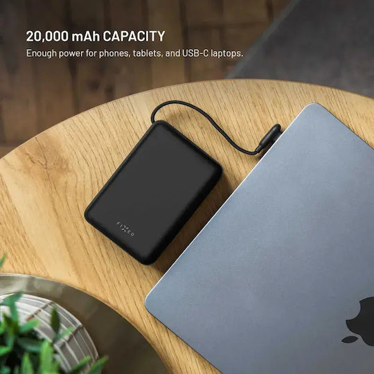 Fixed Zen 20 Loop Външна батерия 20000mAh 40W с USB-A порт и USB-C порт Power Delivery Черен