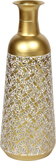 Keskor Decorative Floor Vase Metallic Gold 18x18xH51cm
