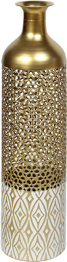 Keskor Decorative Floor Vase Metallic Gold Diameter 16xHeight 67cm