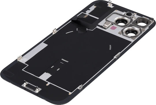 Задно Стъкло С Magsafe Магнит И Nfc И Фенерче Флекс iPhone 16 Pro Max Сервизен Пак Черен Титан