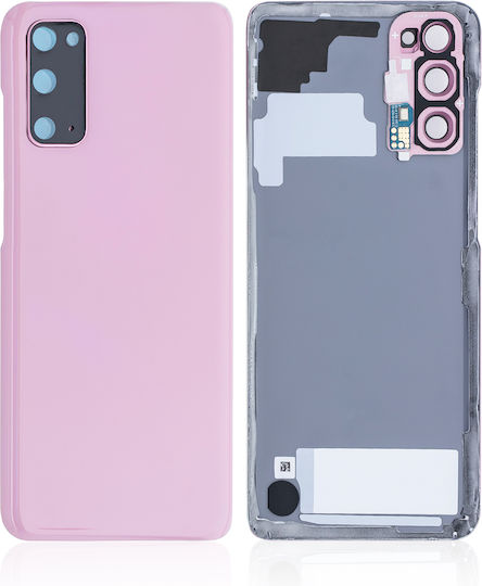 Geam Spate Carcasă Lentilă Cameră Samsung Galaxy S20 5g Pachet Service Roz Nori